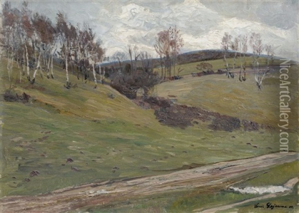 Landschaft Im Vorfruhling Oil Painting - Louis Lejeune