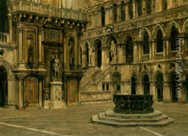 Palazzo Ducale, Venezia Oil Painting - Josef Theodor Hansen