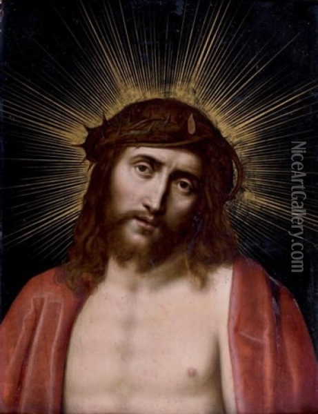 Visage Du Christ En Gloire Oil Painting - Marten Pepyn