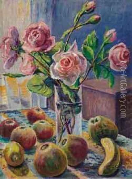 Fleurs Et Fruits Oil Painting - Gustave Cariot