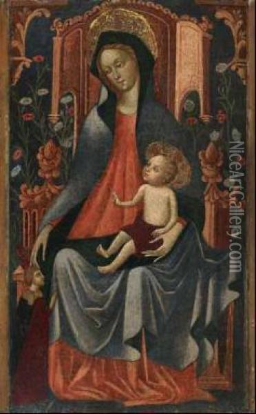 Madonna Delle Rose Oil Painting - Liberale Da Verona