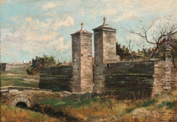 The City Gate, St. Augustine Oil Painting - Frank Henry Shapleigh