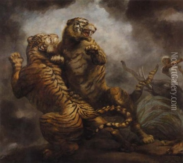 Tiger Hunting Oil Painting - James (Thomas J.) Northcote