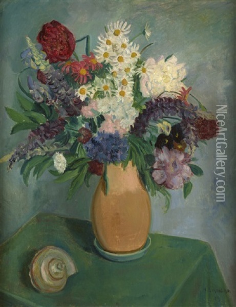Blumenstraus Oil Painting - Herrmann Lismann