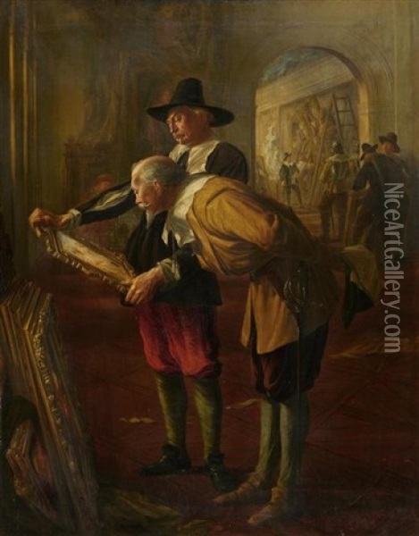 Kunstkritiker Oil Painting - Sir Hubert von Herkomer