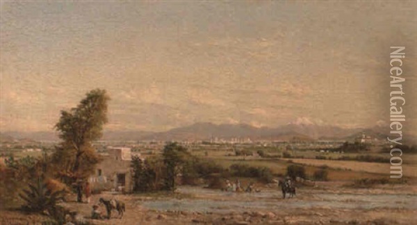 Mexico Desde La Hacienda De Los Morales Oil Painting - Conrad Wise Chapman