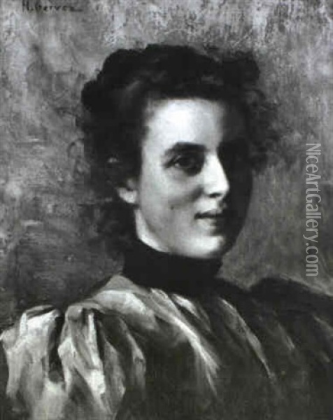 Portrait D'une Jeune Femme Oil Painting - Henri Gervex