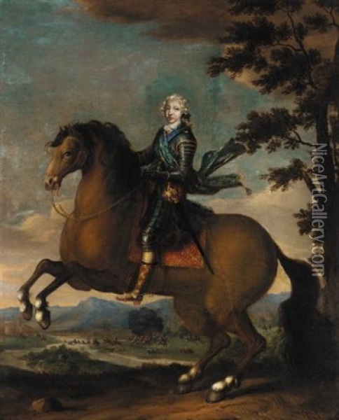 Portrait Of Prince Charles Edward Stuart, The Young Pretender Oil Painting - Jean-Baptiste van Loo