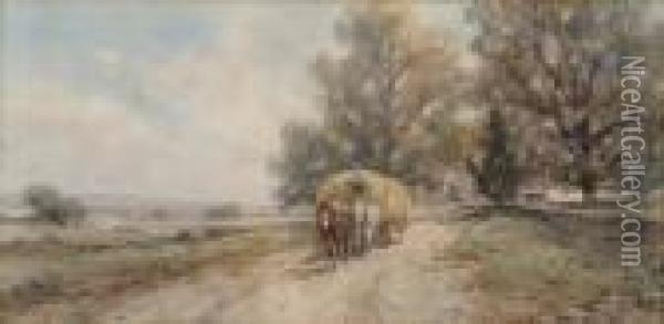 The Hay Wagon Oil Painting - Frank F. English