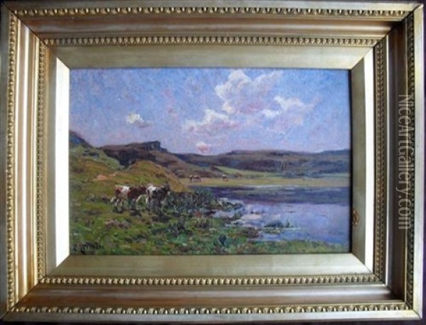 Cattle At Rest Oil Painting - Clovis Teraire