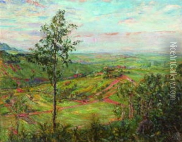 Pfalzer Landschaft (blick Von Neukastel Nach Nordosten) Oil Painting - Max Slevogt