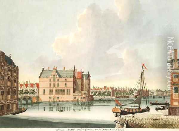 View toward the Amstel River Oil Painting - Johannes Teyler