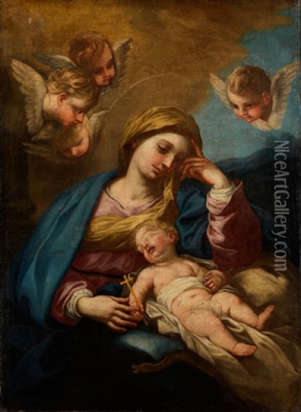 Maria Mit Dem Schlafenden Jesuskind Oil Painting - Carlo Maratta