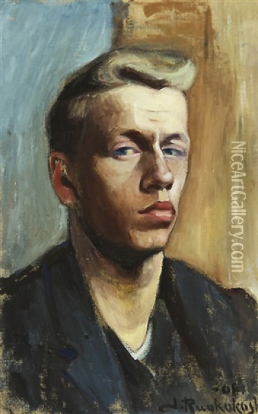Self-portrait Oil Painting - Jalmari Ruokokoski