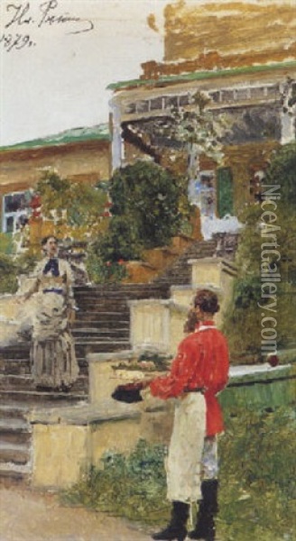 Apres-midi A Abramtsevo Oil Painting - Ilya Repin