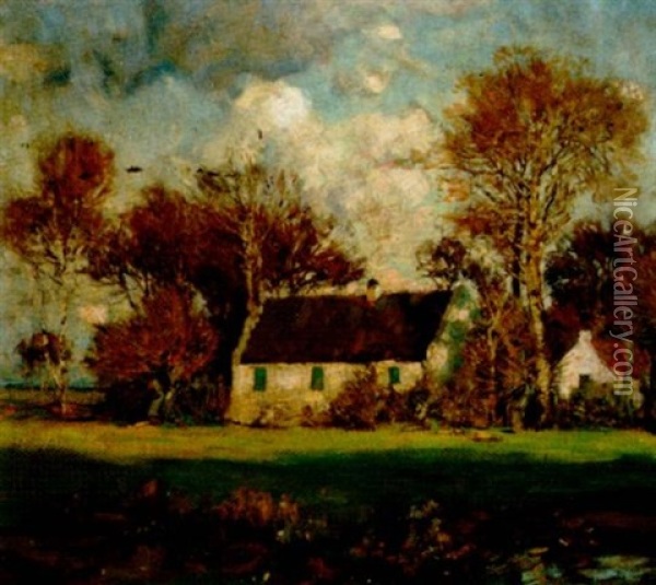 Landschaft Mit Bauernhaus Oil Painting - Franz Xaver Hoch