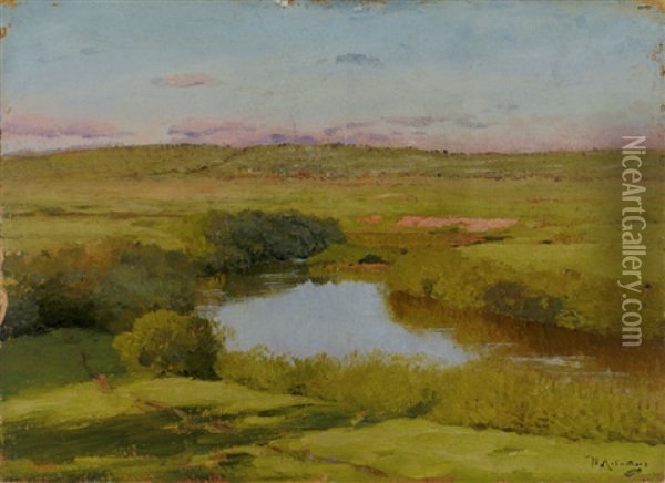 Steppen-flusschen Oil Painting - Isaak Levitan