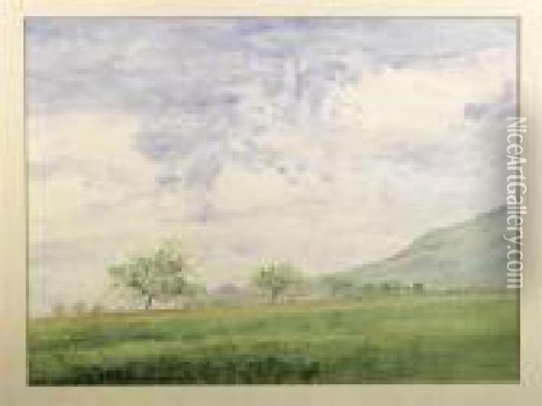 Landschaft. Oil Painting - Albert Trachsel