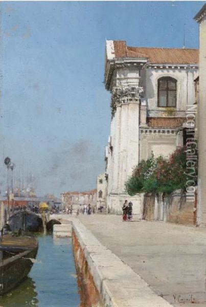 Scorcio Veneziano Oil Painting - Vincenzo Caprile