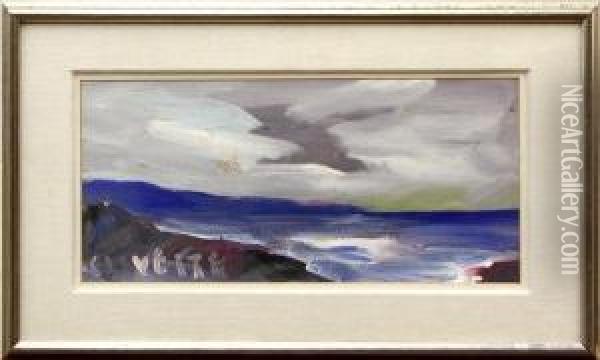 Ocean Landscape Oil Painting - Merton Clivette