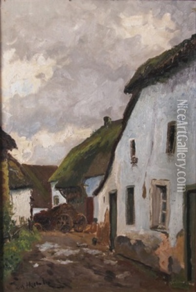 Rue De Village Oil Painting - Richard Heintz