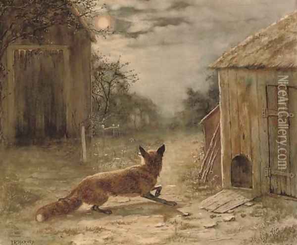 A nocturnal visitor Oil Painting - John Rabone Harvey