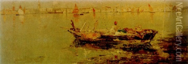 Venice Oil Painting - Pietro Fragiacomo