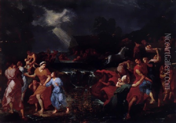 The Deluge Oil Painting - Kaspard Jacob Opstal the Elder