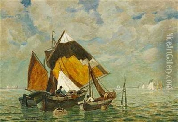 Venetianske Lagunefiskere Oil Painting - Ludwig Dill