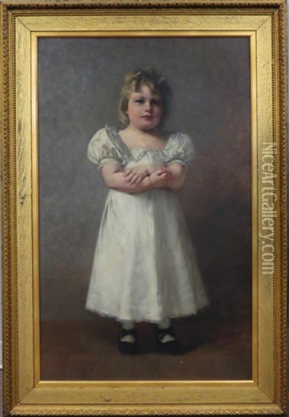 Portrait Of Mabel Bacon Oil Painting - Francis Davis Millet