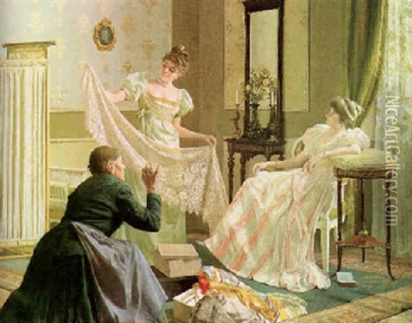 The Lacemaker Oil Painting - Klara von Sachsenheim