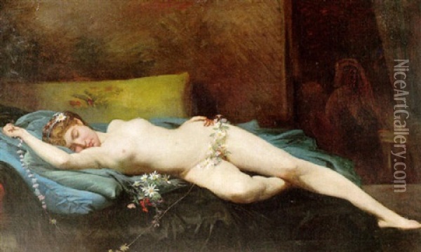 L'odalisque Oil Painting - Paul Baudry