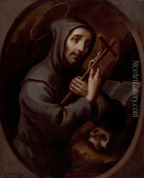 St. Francis Oil Painting - Nicolas Enriquez