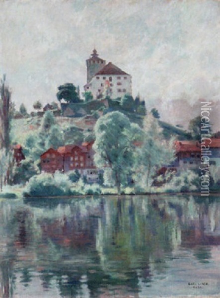 Schloss Werdenberg Oil Painting - Carl August Liner