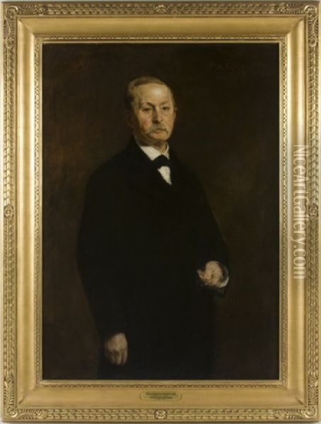 Portrait Of Mr. William Whiteright, Jr. Oil Painting - William Merritt Chase