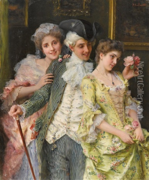 Galante Szene Oil Painting - Federico Andreotti