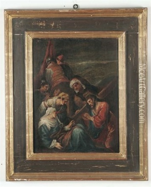 Cristo Salita Al Calvario Oil Painting - Jacopo dal Ponte Bassano