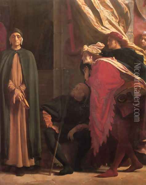 Dante in Exile [detail: right] Oil Painting - Lord Frederick Leighton