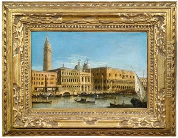 Der Bacino Di San Marco Mit Blick Auf Den Dogenpalast Und Die Piazzetta Oil Painting -  Master of the Langmatt Foundation Views