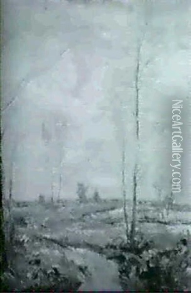 Vagen Genom Markerna- Vardag, Vrigstad Oil Painting - Hugo Carlberg