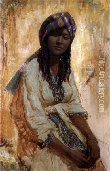 Portrait Einer Jungen Araberin Oil Painting - Konstantin Egorovich Makovsky