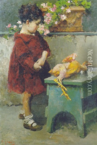 Dispiacere! Oil Painting - Vincenzo Irolli