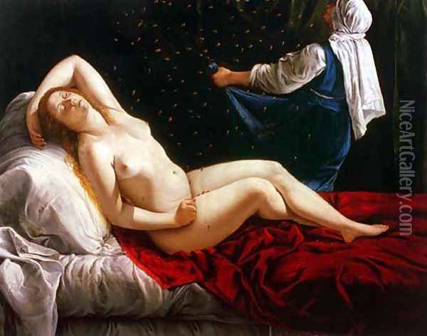Danae Oil Painting - Artemisia Gentileschi