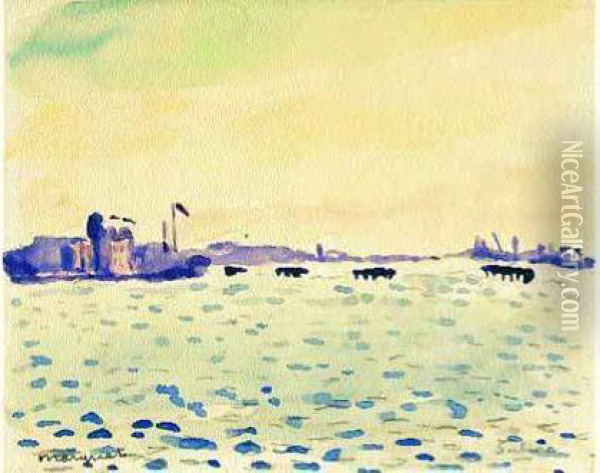 Le Danube : Entree Du Port De Sulina Oil Painting - Albert Marquet