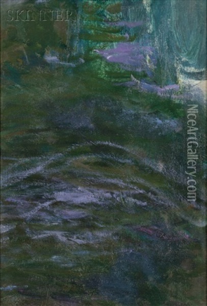 Study Of Water/an Oil Study Fragment Oil Painting - Claude Monet