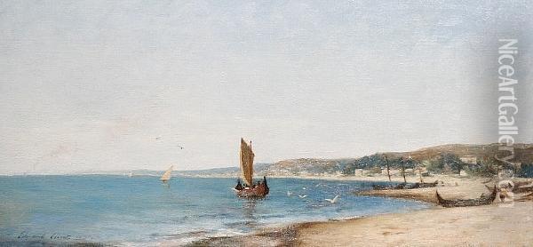 Corfu, Looking East Along The North Coast From Acharavi Oil Painting - Edward Elliot