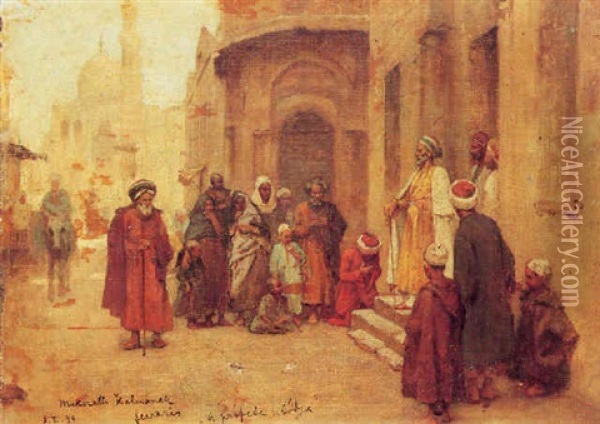 Audience With The Prophet Oil Painting - Arthur von Ferraris