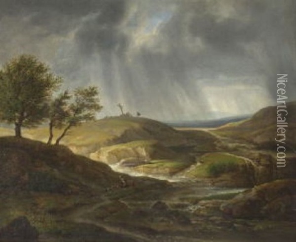 Sturmbewegte Landschaft Oil Painting - Friedrich Philip Reinhold