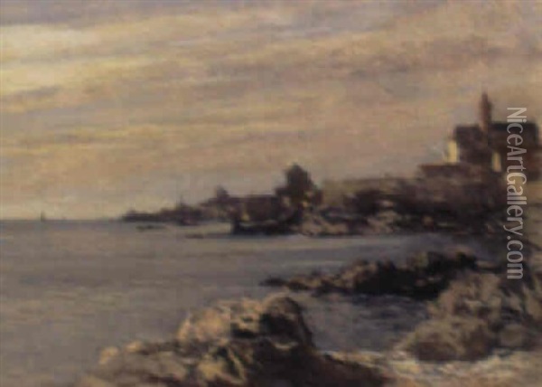Nervi, Genova Oil Painting - Giorgio Belloni