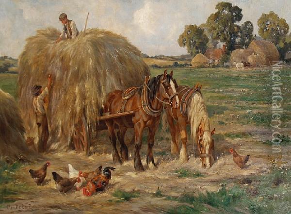 Haymaking Oil Painting - Claude Cardon